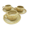 Set of 3 coffee cups in sandstone