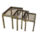 Set of 3 brass nesting tables by Guy Lefevre for Maison Jansen