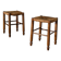 paire de tabourets en bois et paille, 1960