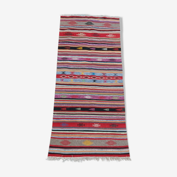 Handmade multicolored kilim rug 180x80cm