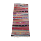 Handmade multicolored kilim rug 180x80cm