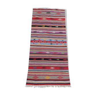 Tapis kilim multicolore fait main 180x80cm
