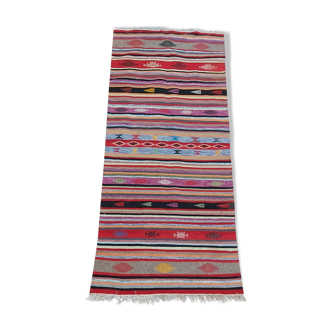 Handmade multicolored kilim rug 180x80cm