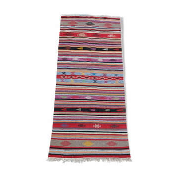 Tapis kilim multicolore fait main 180x80cm