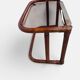 Vintage nesting tables in rattan and smoked glass by Flecht-Atelier Schütz.