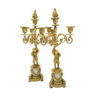 Paire de candélabres en bronze doré