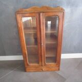 old wooden wall display case