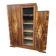 Vitrine bibliothèque art-déco mid-century vintage 1950 ronce de noyer