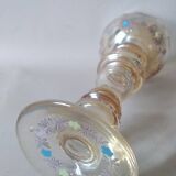 Roemer wine glass in blown enamelled glass, 19th century
