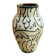 Terracotta vase Morocco floral pattern