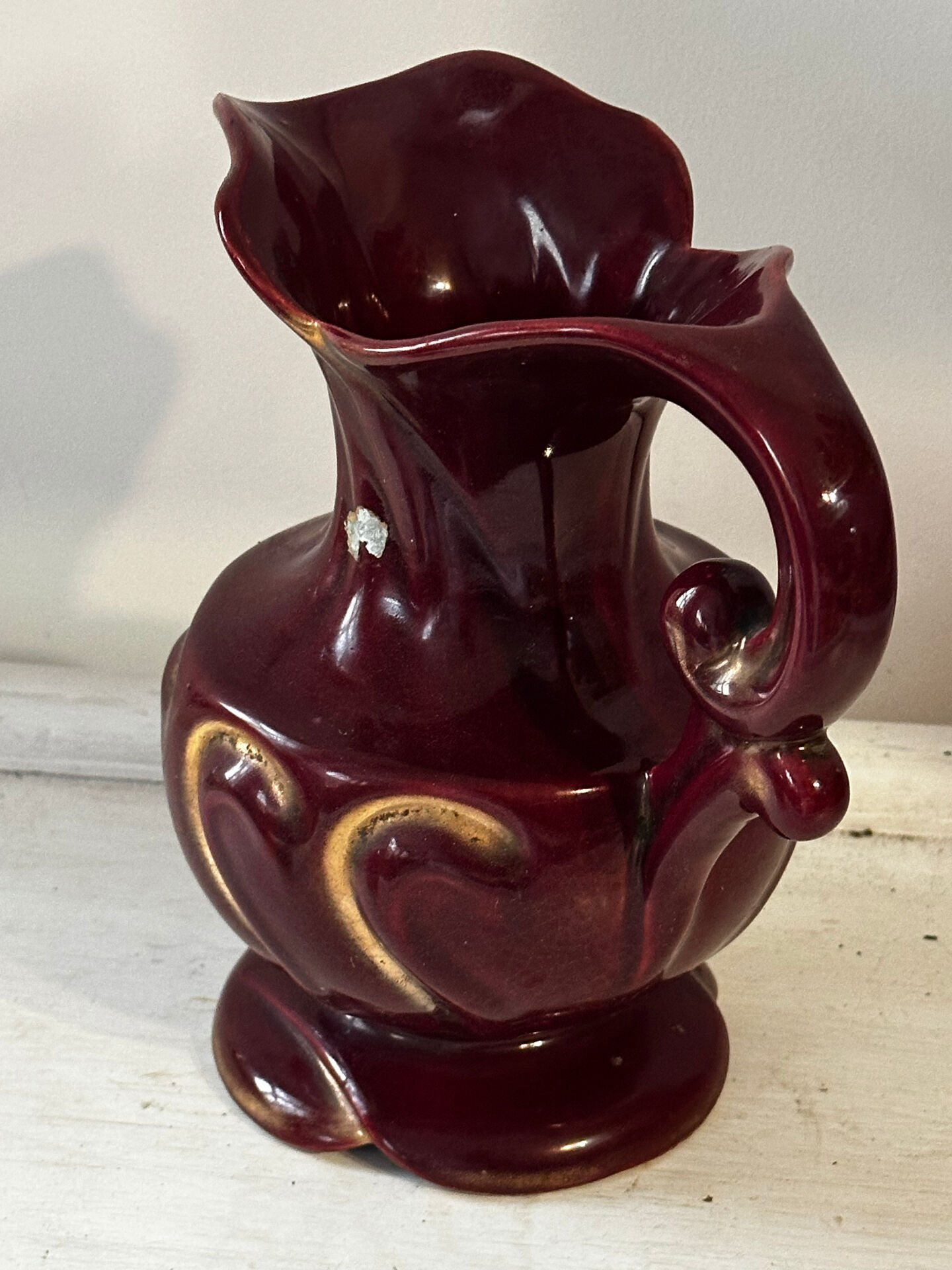 Pichet Mid-Century ceramic no 14/20 Germany - Ruby red enhanced O