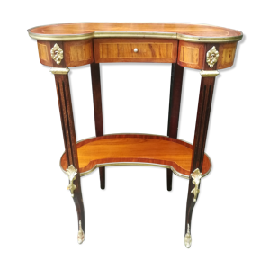 table rognon en marqueterie