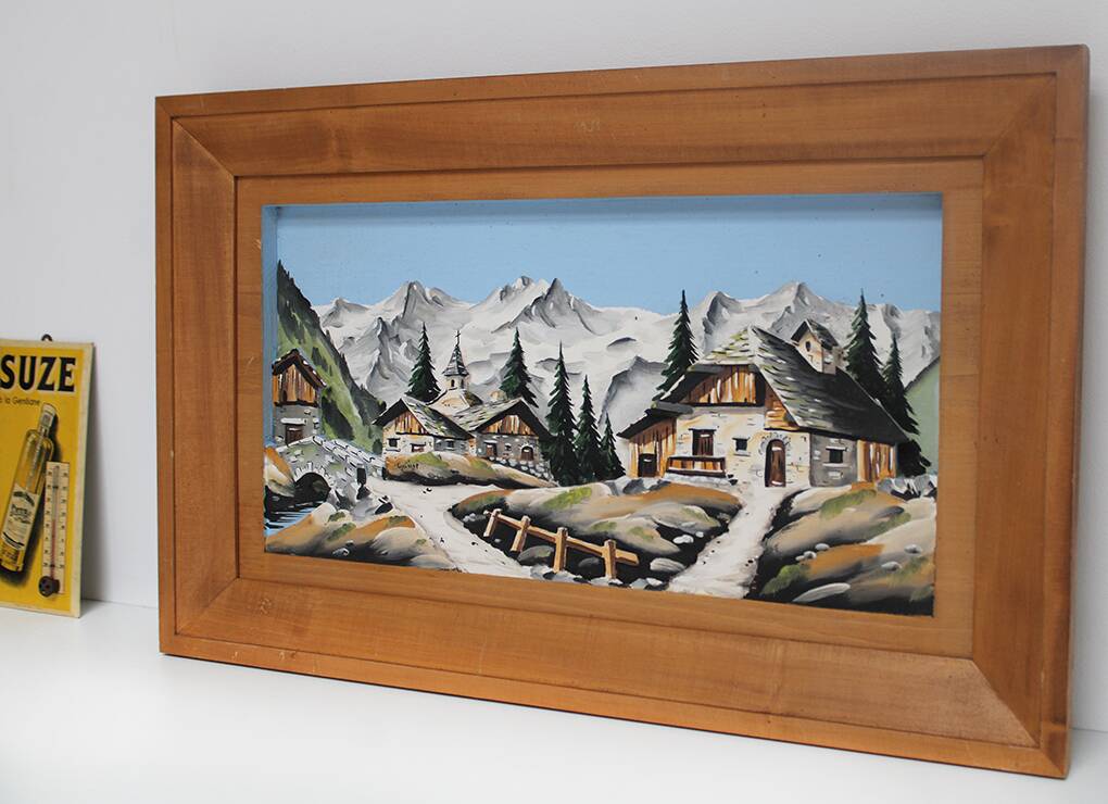 Relief map The village in the mountain