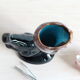 Soliflore squirrel vase in black flamed sandstone
