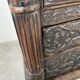 Commode XIXème pin noirci sculpté