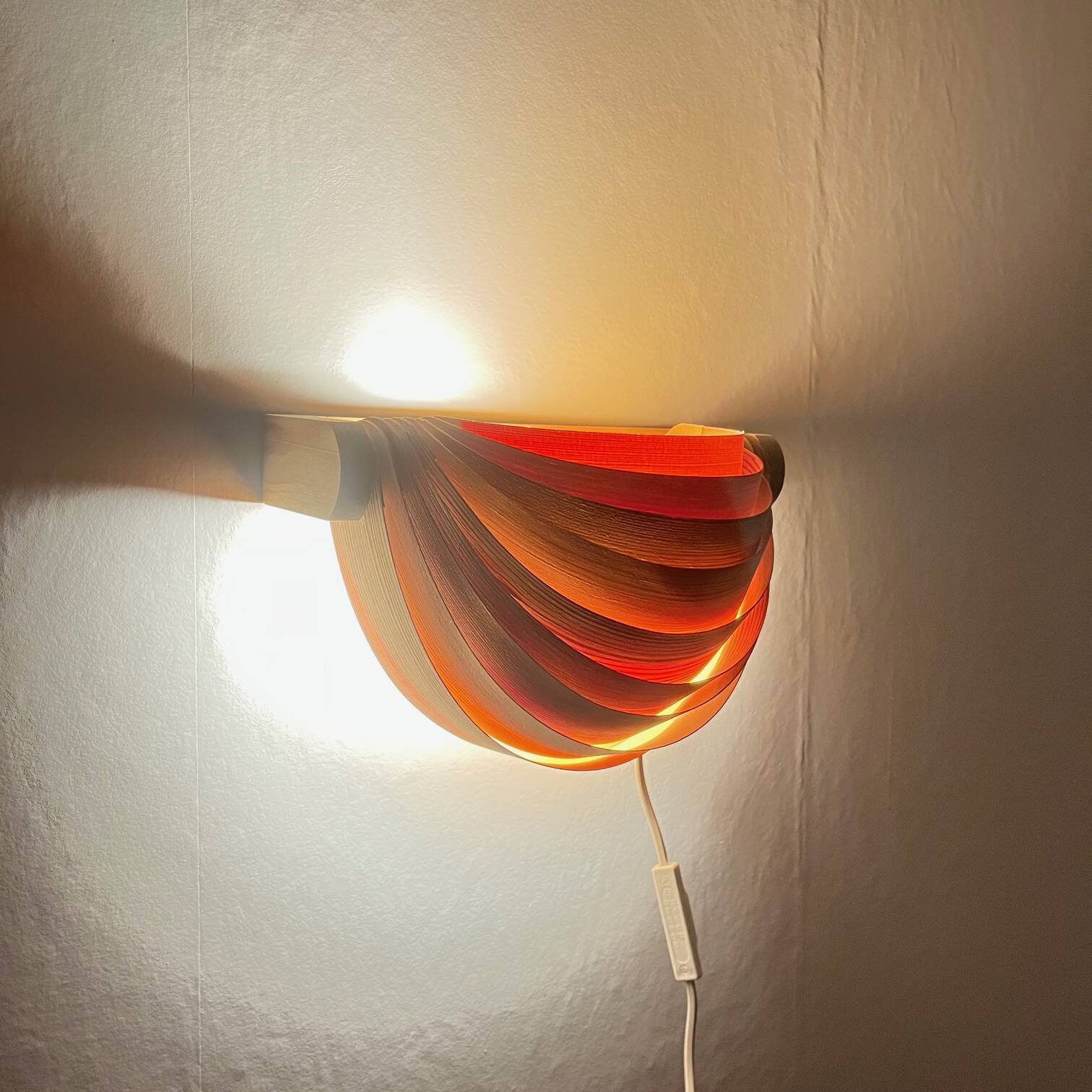 Translandia wall lamp in pine, Denmark, 1960-70