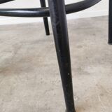 Chaise de bar vintage en bois courbé noir, style Thonet, milieu du XXe siècle (années 1970)