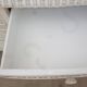 Commode blanche rotin osier incurvé