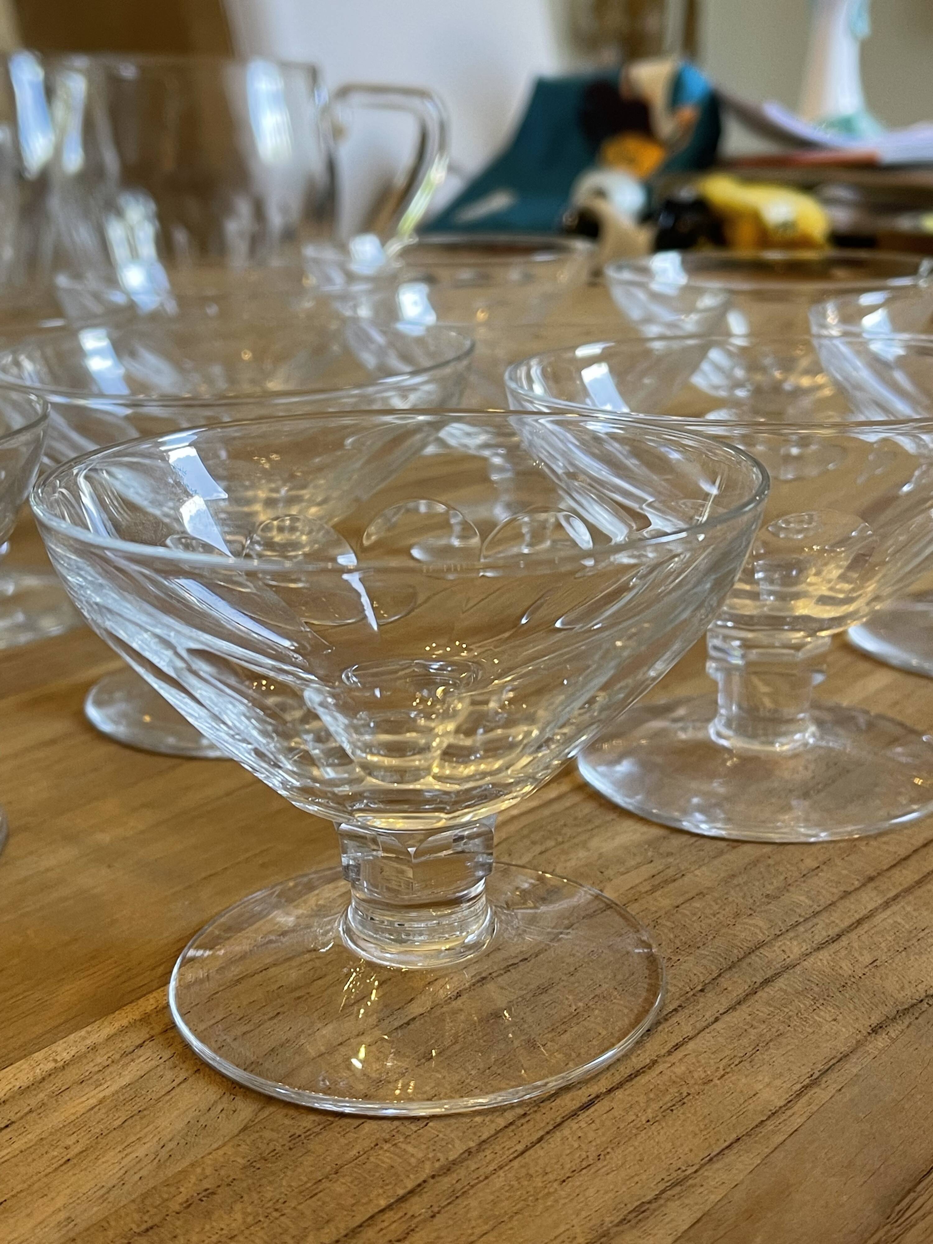 Crystal service of 44 glasses and 2 pitchers from the 1930s