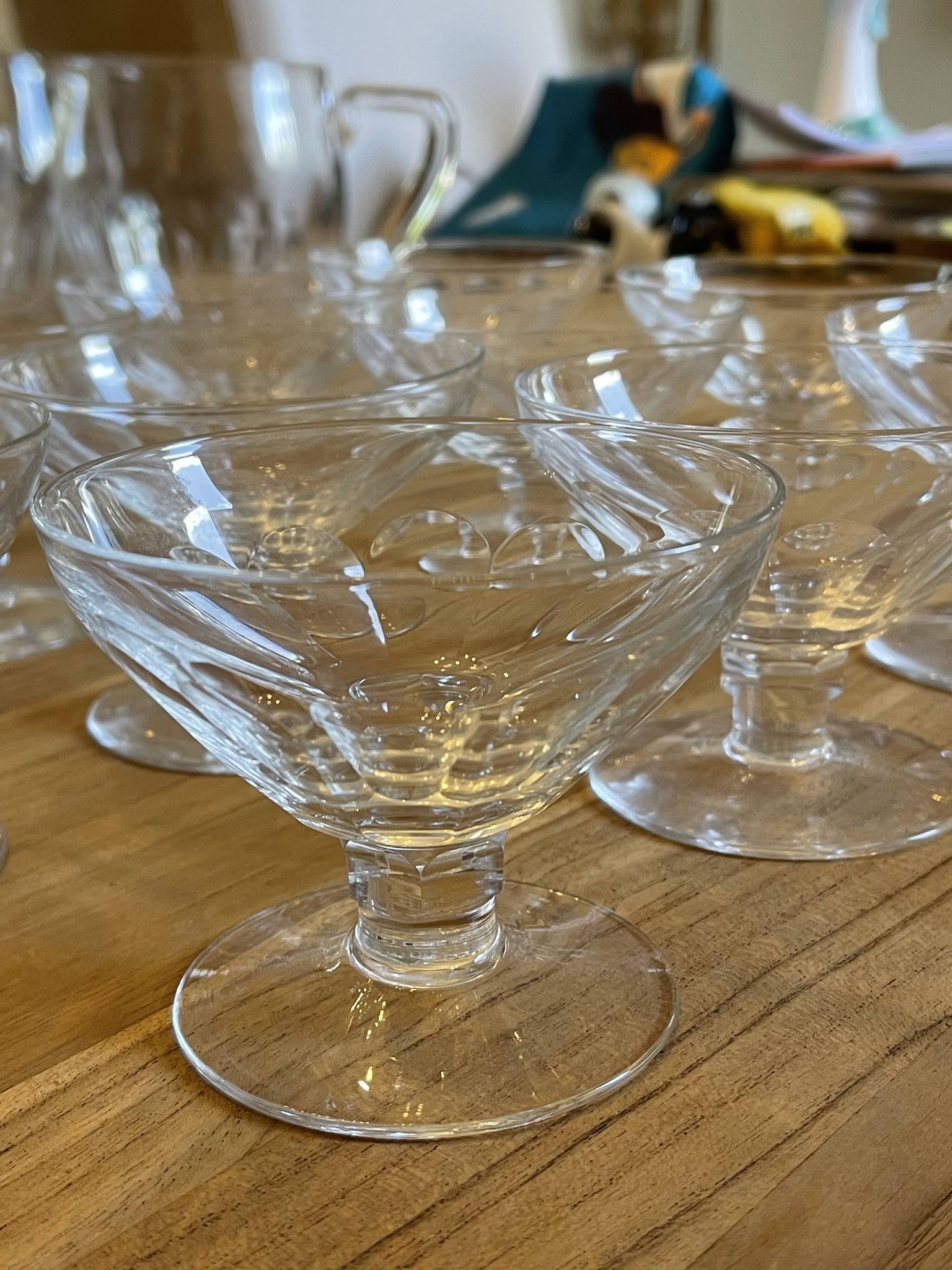 Crystal service of 44 glasses and 2 jugs from the 1930s.