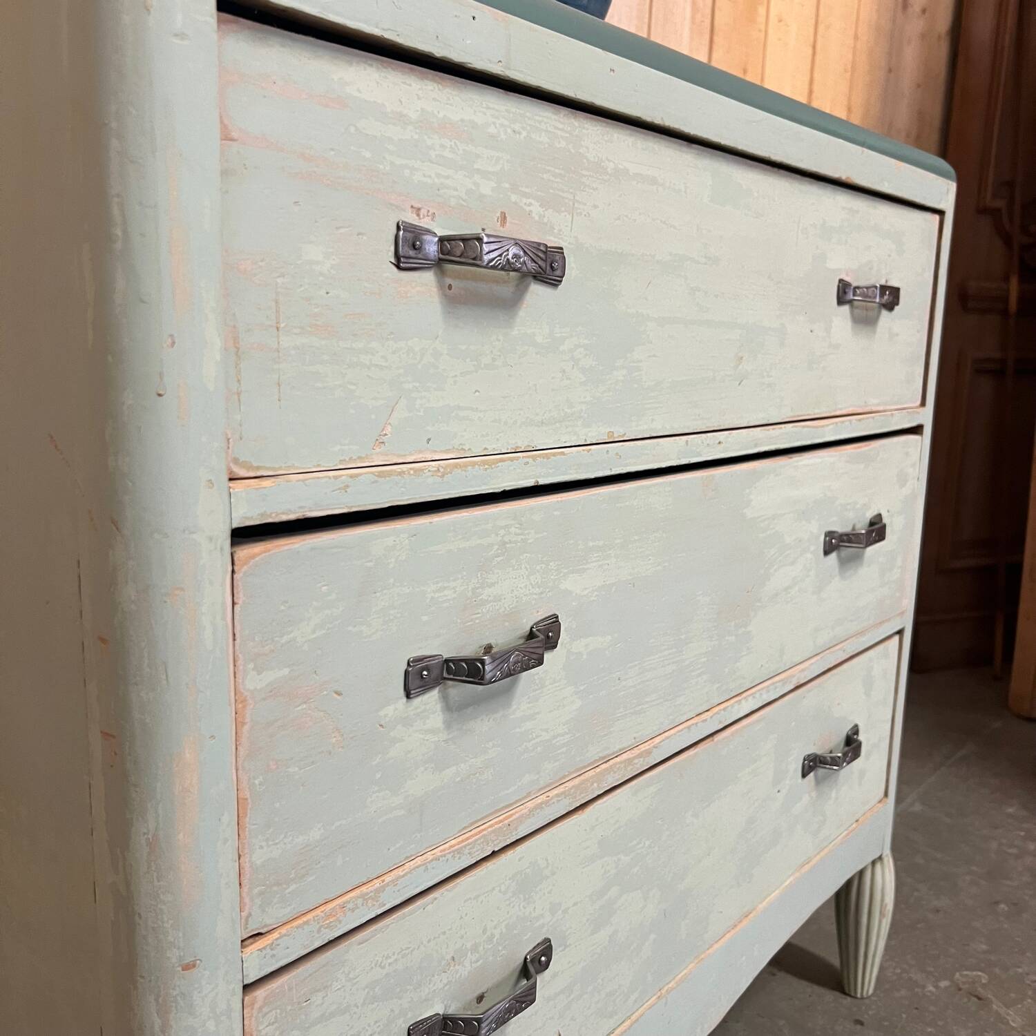 Vintage art deco three-drawer chest of drawers