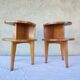 Paire de tables de chevet tripode 1950