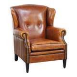 Sheepskin Leather Wingback Chair