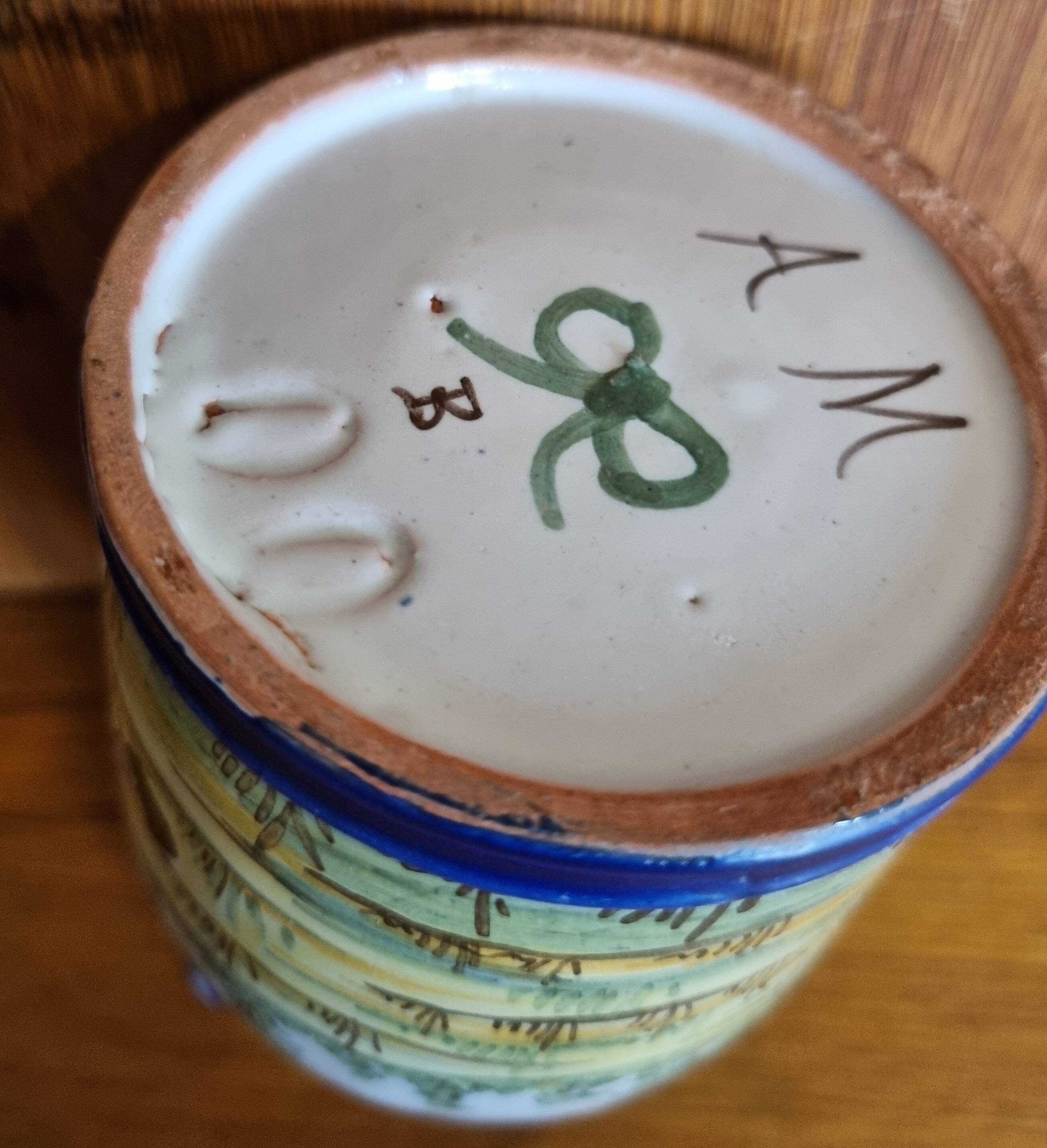 Earthenware pitcher from Nevers AM Montagnon