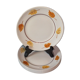5 Vintage dessert plates Moulin des Loups décor autumn leaves