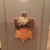 Lamp Turtle golden brass lacquered 70s
