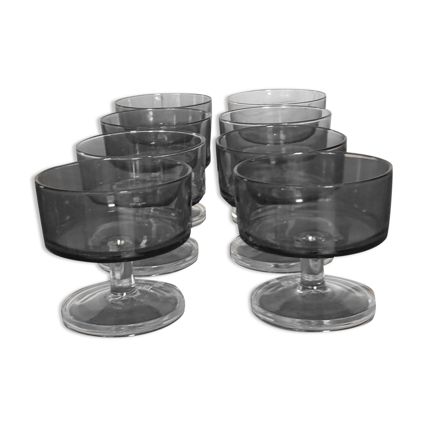 Set of eight glasses