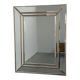 Vintage brass beveled wall mirror, large Hollywood Regency mirror, Mid-Century Modern