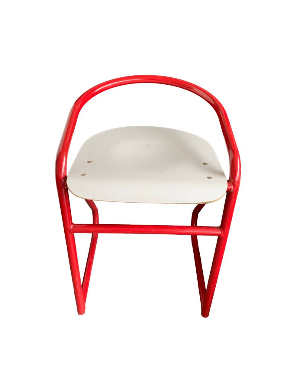 Vintage red and white chair