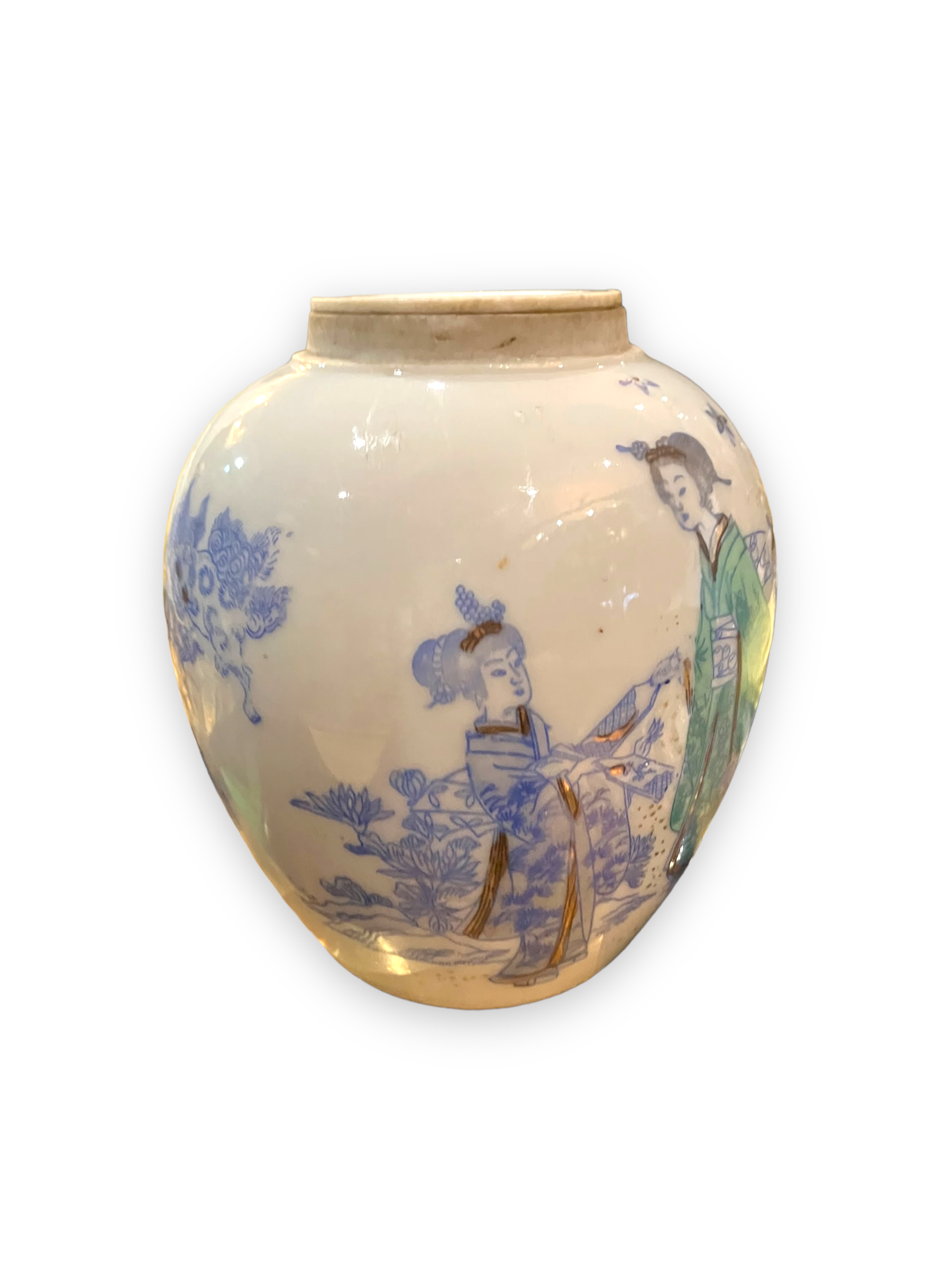 Asian porcelain covered pot