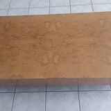 Wooden table with burl by Jean Claude Mahey