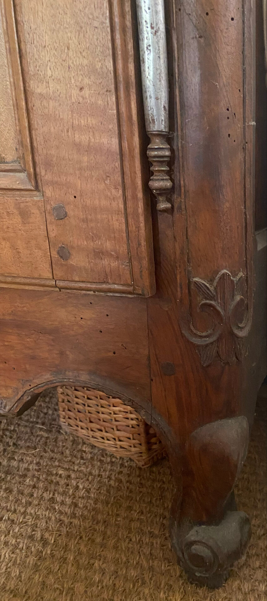 Authentic Bressane Antique Wardrobe in Solid Wood