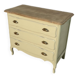 Commode ancienne relooké beige crème