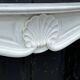 Louis XV Style Fireplace In White Carrara Marble, Circa 1980
