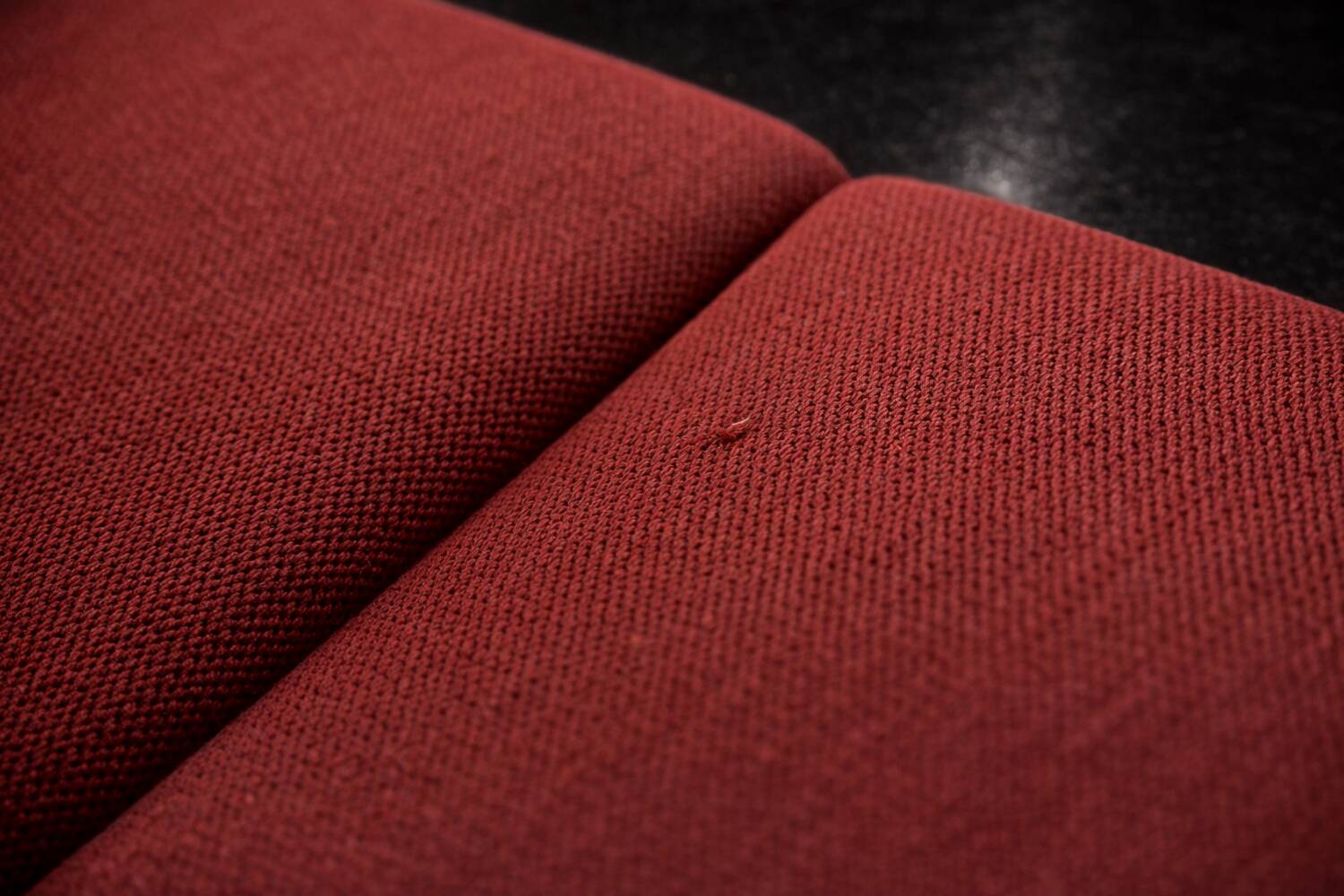 Vintage Mid-Century Scandinavian Modern 3-Seater Red Sofa