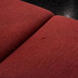 Vintage Mid-Century Scandinavian Modern 3-Seater Red Sofa