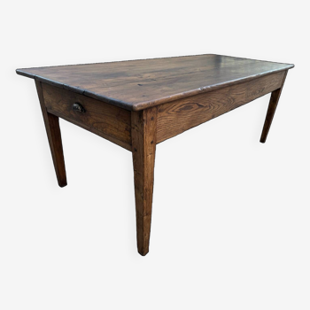 Oak farm table with 2 drawers 19'S