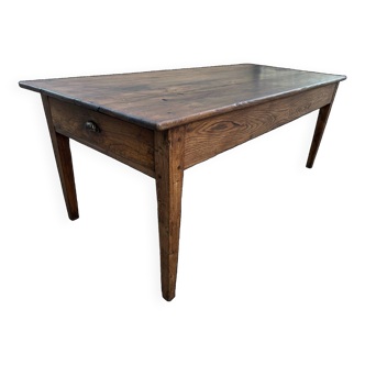 Oak farm table with 2 drawers 19'S