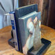 Bookends in bronze and marble