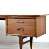 Bureau Afromosia du milieu du siècle de A. Younger conçu par John Herbert. Vintage Moderne / Rétro / Danois