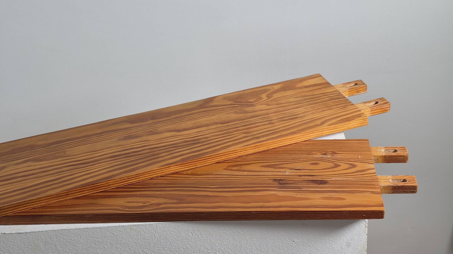 Vintage mid century brutalist pinecwall shelf