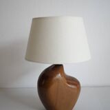1960s free form wooden bedside lamp