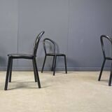 Postmodern Italian dining chairs set of 4 - 1980s