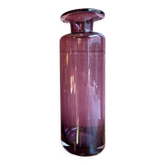 Vase verre soufflé rose Italie