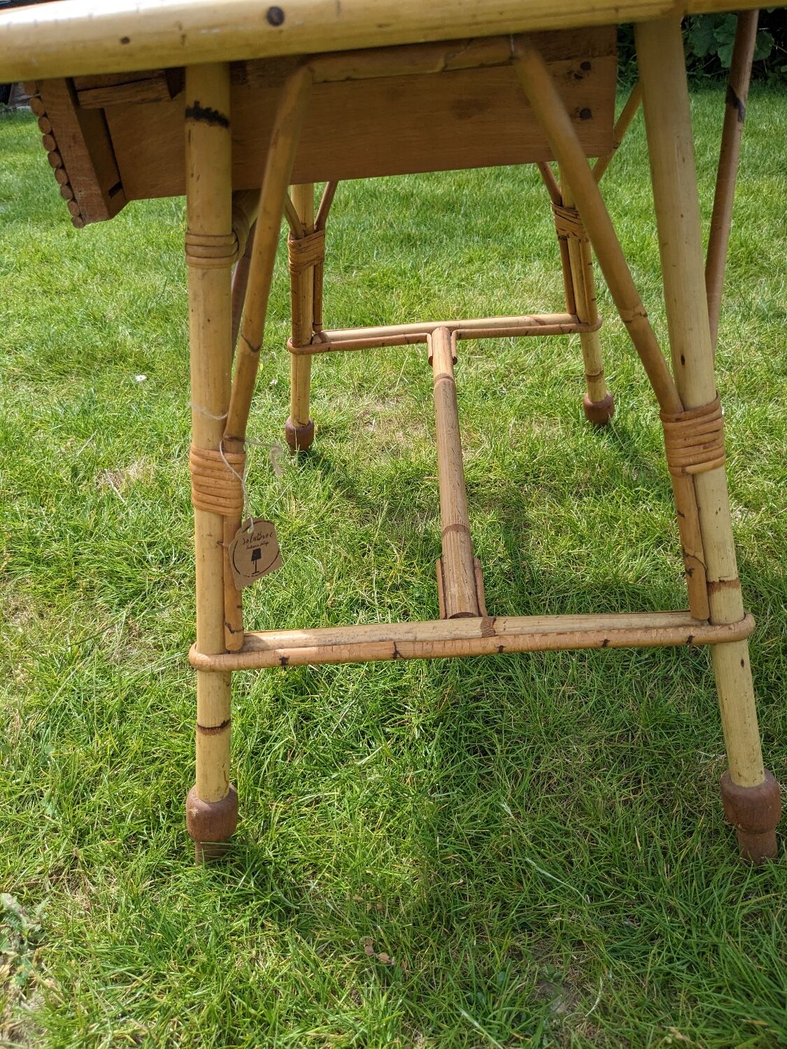 Rattan coffee table with drawer