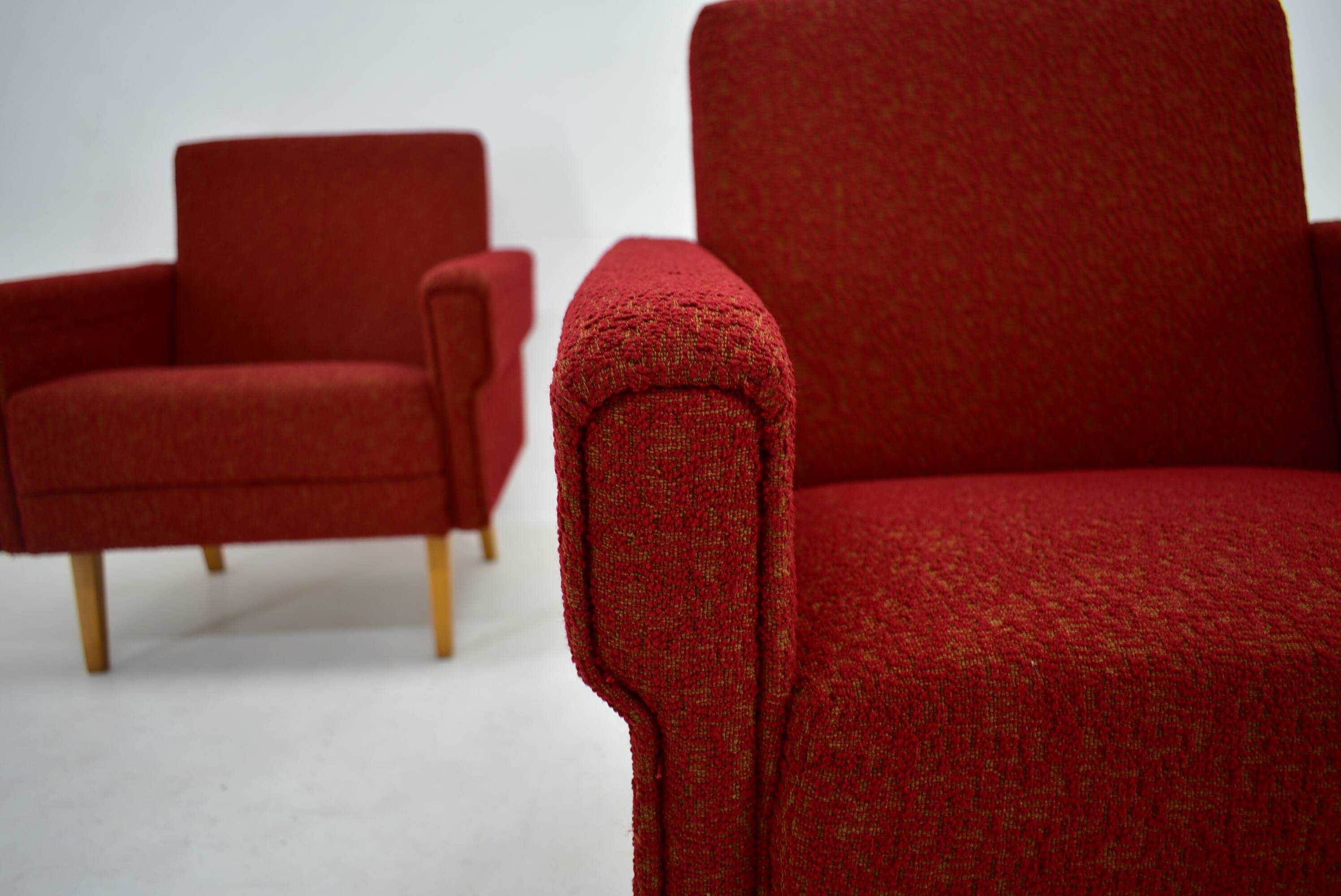 Paire de fauteuils des années 1950, Tchécoslovaquie